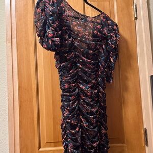 Chic Floral Dress in Black